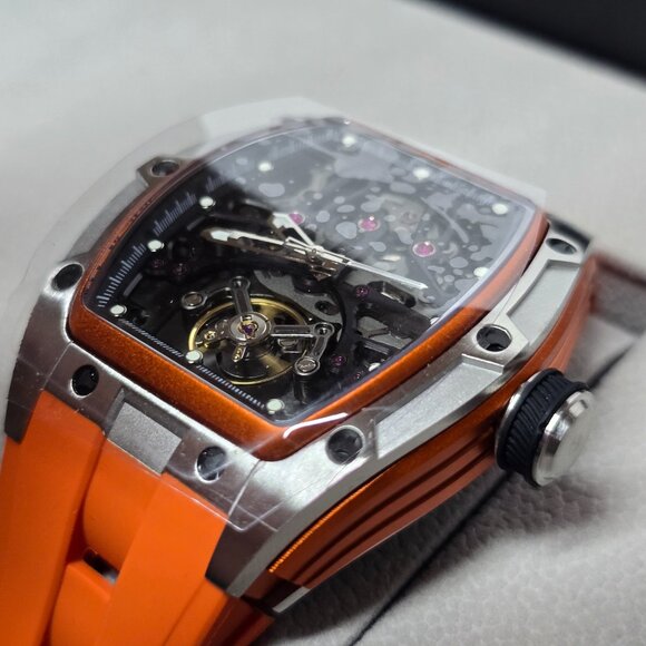 Invicta S1 Rally Orberus Automatic Men's Watch Skeleton Dial 44mm Orange (49033) - Picture 5 of 13